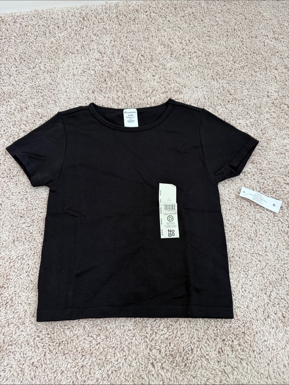 No Boundaries Black Short Sleeve Crew Tee for Girls